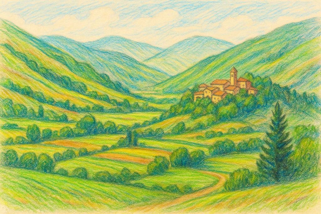 la val castoriana disegno