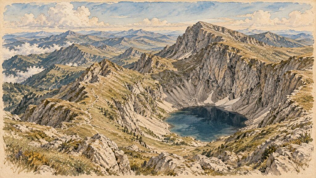 Panorama del Lago Alpino tra le Montagne